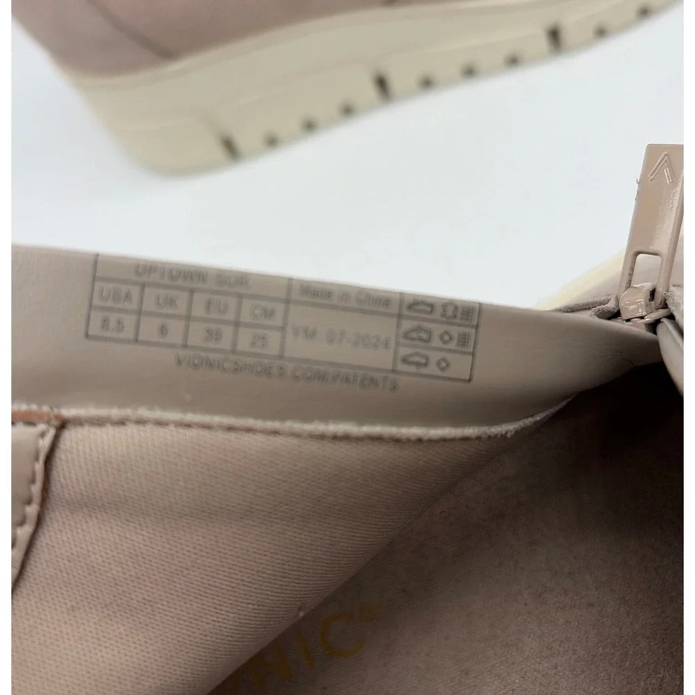 Vionic Uptown Sur Weatherproof Taupe Nubuck‎ Ankle Boots Lug Sole Womens 8.5